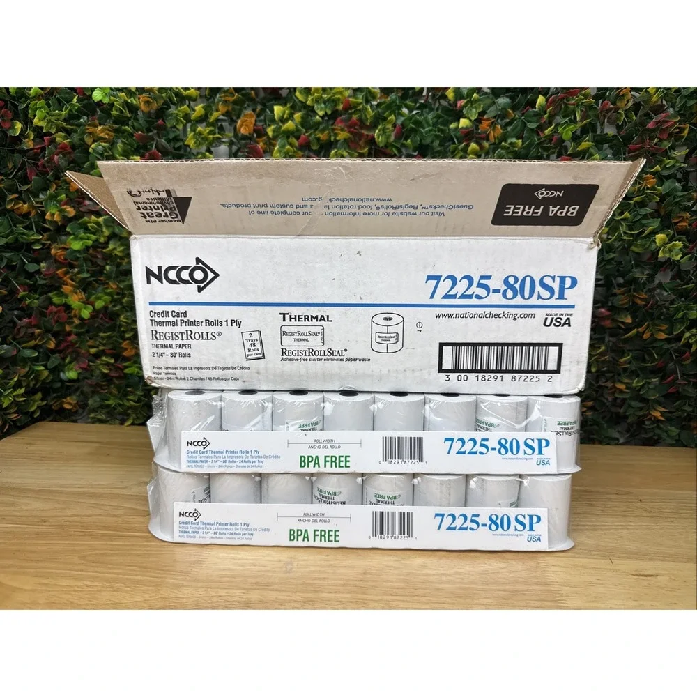 NCCO Credit Card Thermal Printer Rolls 1-ply 2-1/4